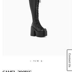 Demonia Wide Calf Boots Gothic