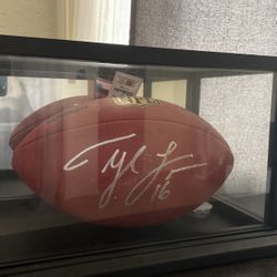 Tyler Locket Signed NFL Football
