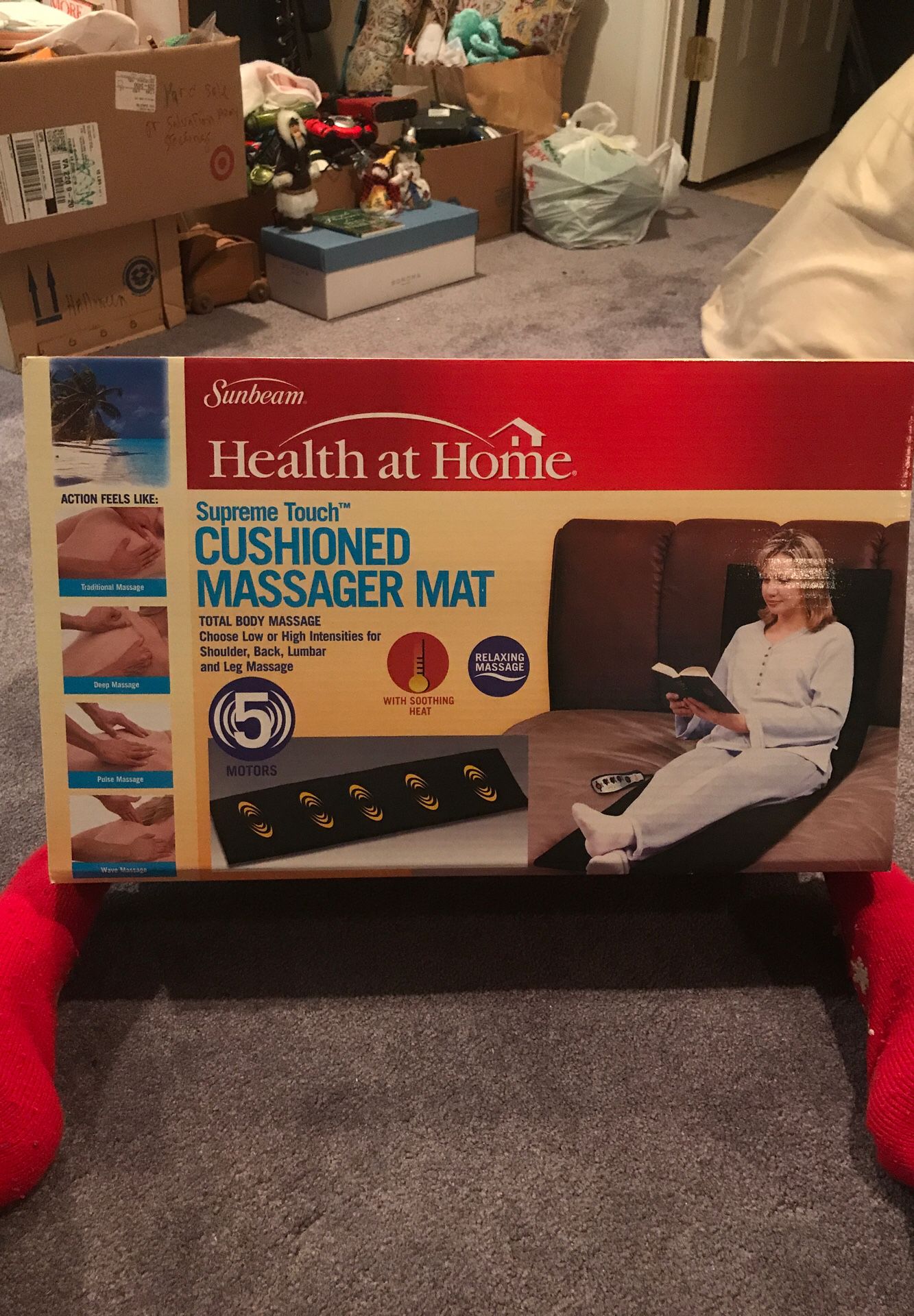 Cushioned massager mat