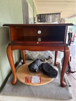 Old  Vintage cane end table