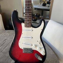 Harmonia Strat-Style Blood Red Sunburst