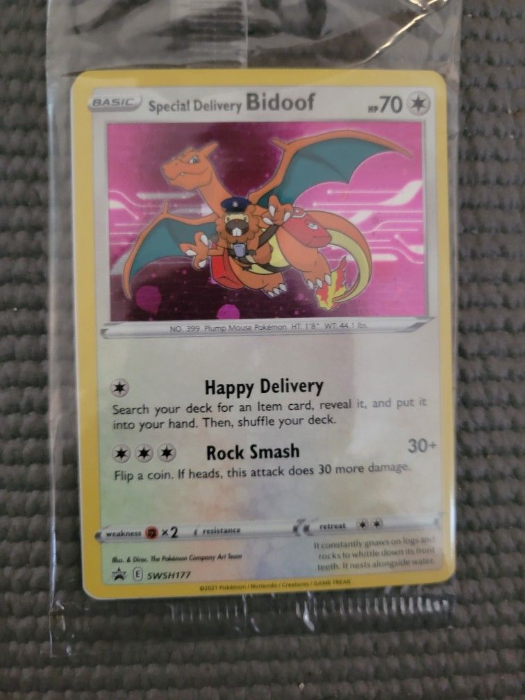 Pokemon Special Delivery Bidoof Promo Exclusive