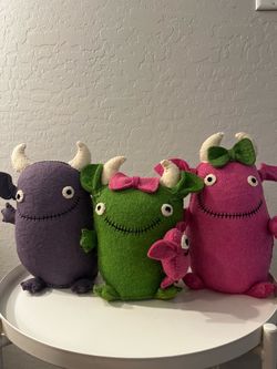 Halloween Handmade Felt Monster Set of 3