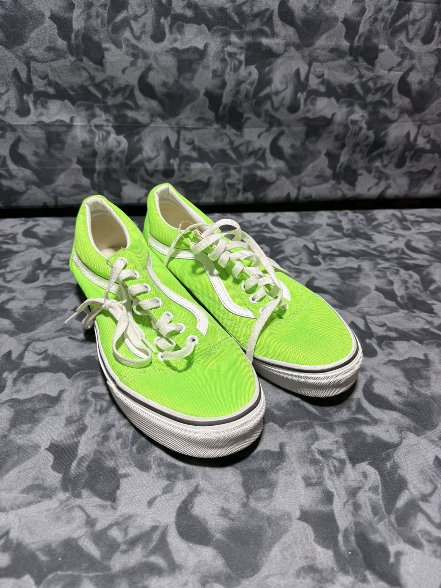 Vans Old Skool (Neon) Gecko Green True White Men Casual Shoes Sneakers