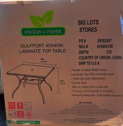 🌿 Wilson & Fisher Patio Dining Set – Table + 4 Chairs | $350