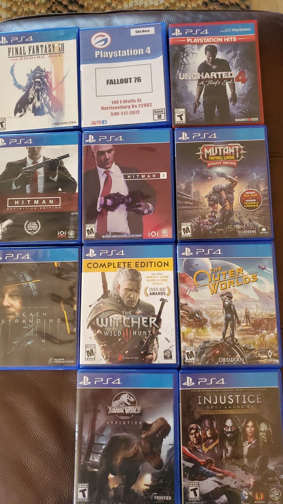 Assorted PS4 games