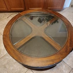 Round Coffee Table With Ottoman Seats