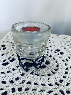 Vintage Insulator Candle Holder - Rustic Decor / Cabin Decor
