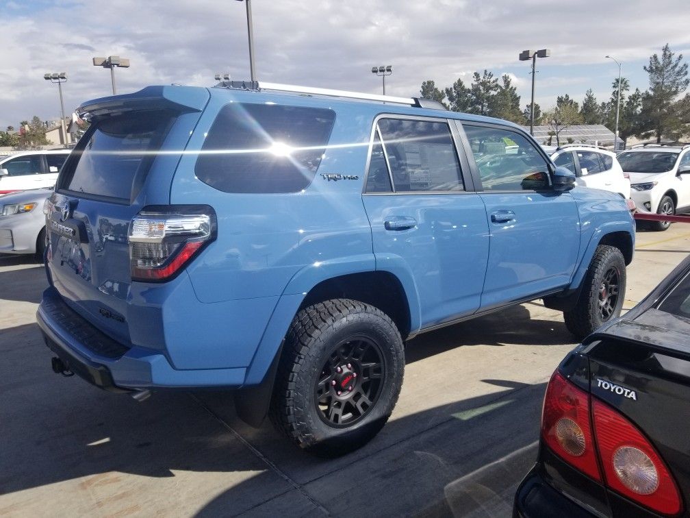 BRAND NEW 2018 TRD PRO 4RUNNER CAVALRY BLUE