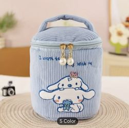 New Sanrio Corduroy Hand Zipper Bag Cinnamoroll kawaii