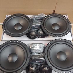 MB QUART 2 PAIRS 6.5"140 WATTS COMPONENT SET WITH CROSSOVER CAR SPEAKER ( BRAND NEW ) INSTALL NOT AVAILABLE