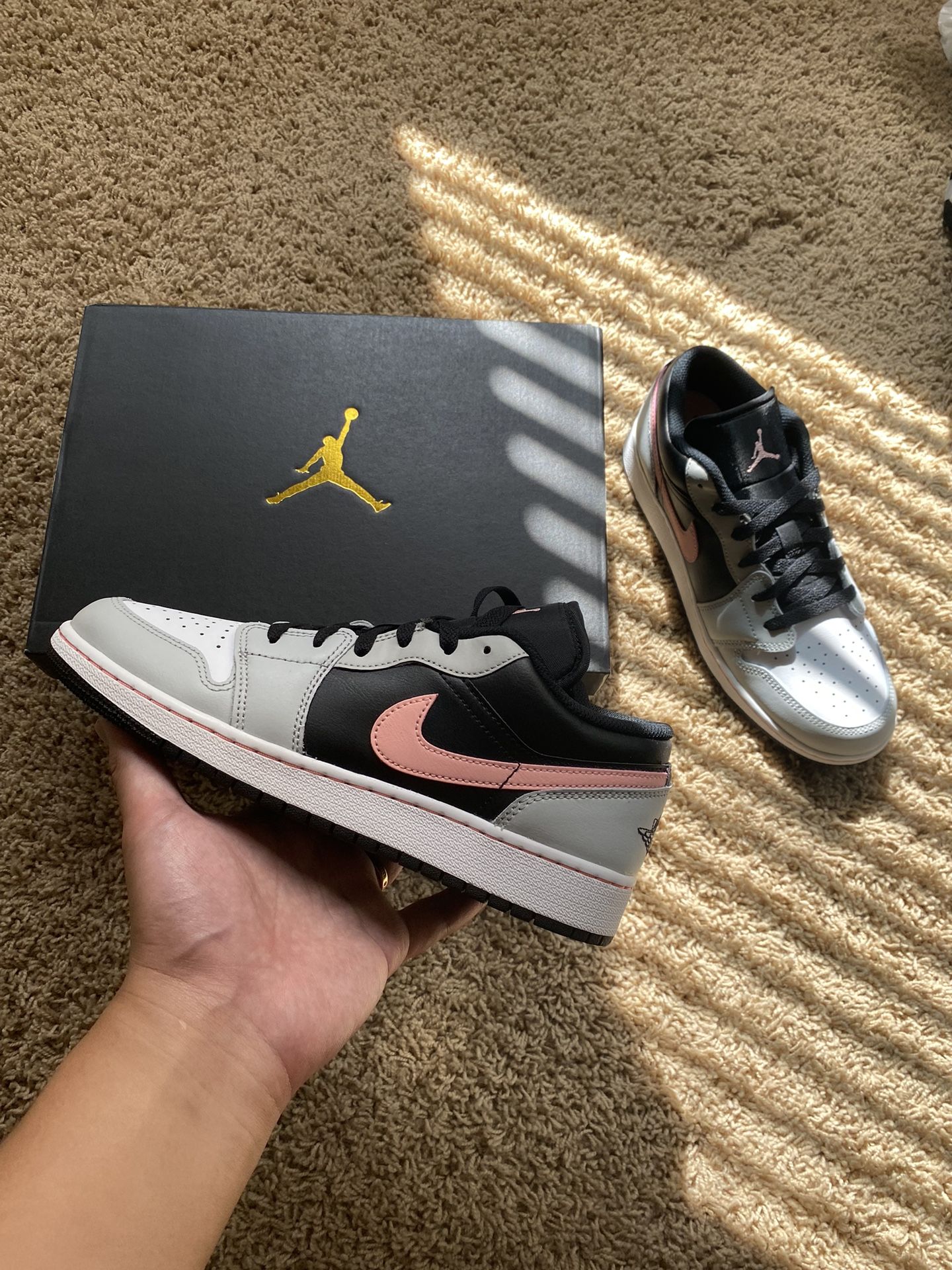 Air Jordan Low “ Black Grey Pink “ GS Sizes