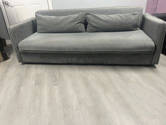 Gray Sleeper Couch With Storage