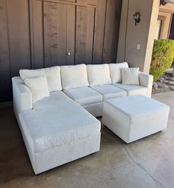 Cream Sectional ( Delivery Available )