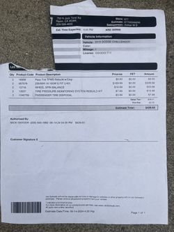 2 Brand New Tires For Dodge Challenger