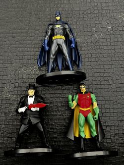 ***The Penguin, Batman, and Robin Mini PVC Figurines 