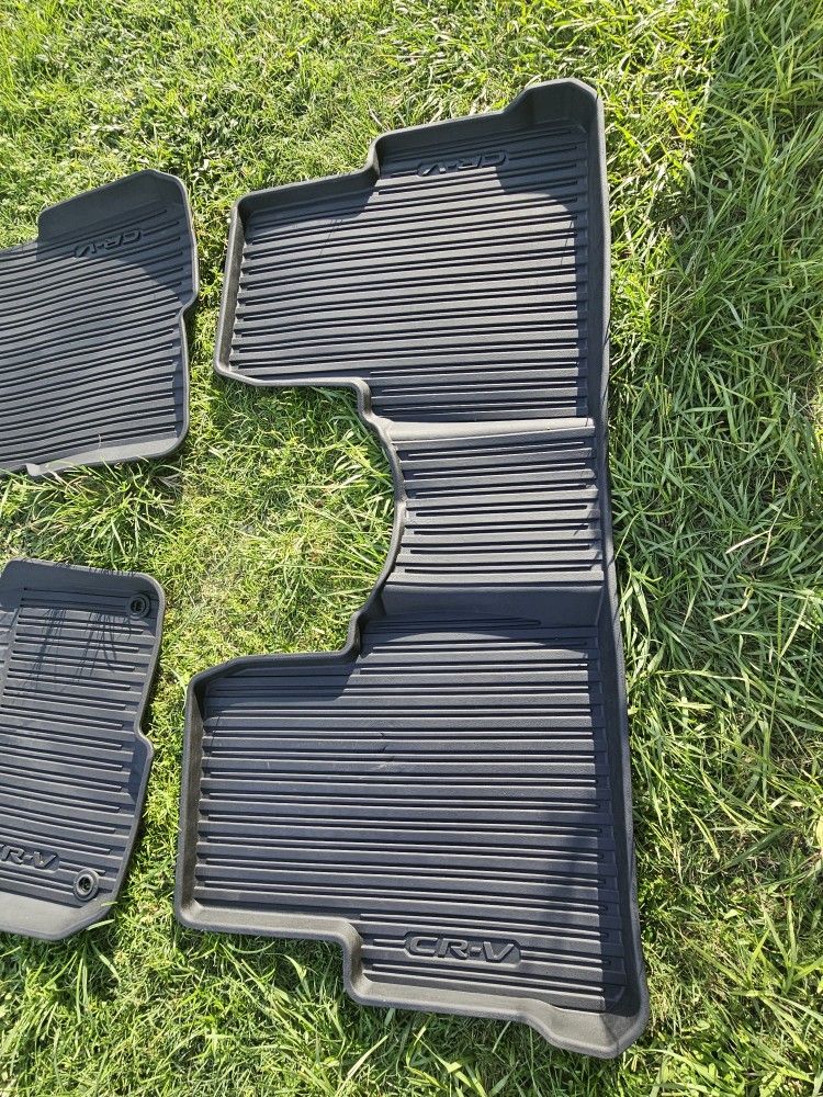2017-2022 Honda Cr-v Set Of All Weather Rubber Floor Mats Black