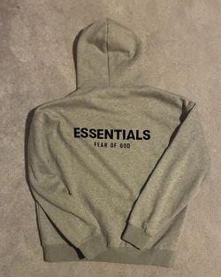 Essentials fear of god hoodie grey