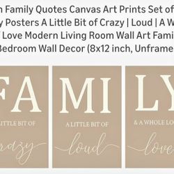 New In Box. 3 Pieces 8x12 FAMILY SIGN. Really Nice. See Photos. Cash And Pickup Only