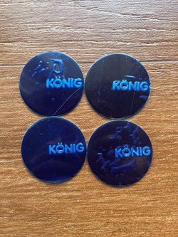 4x Konig Flow Formed Center Cap Sticker Black