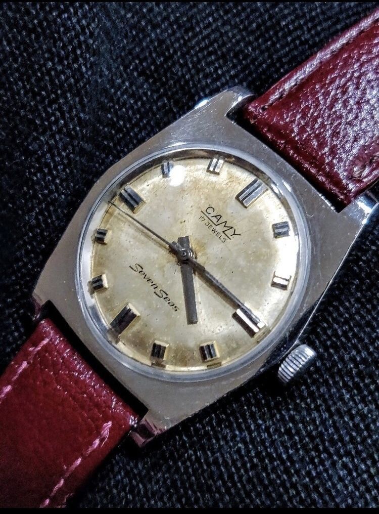 Camy vintage Swiss manual wind "Seven Seas" men's watch 1960s era