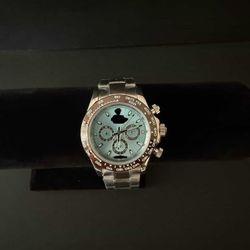 Silver And Blue Luxury Watch