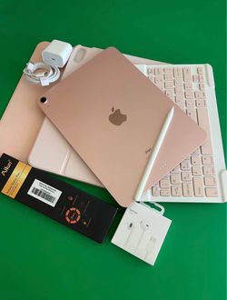 Apple iPad Air 4th generation 256GB (Rosegold / 2020) with keyboard, pen & Accessories