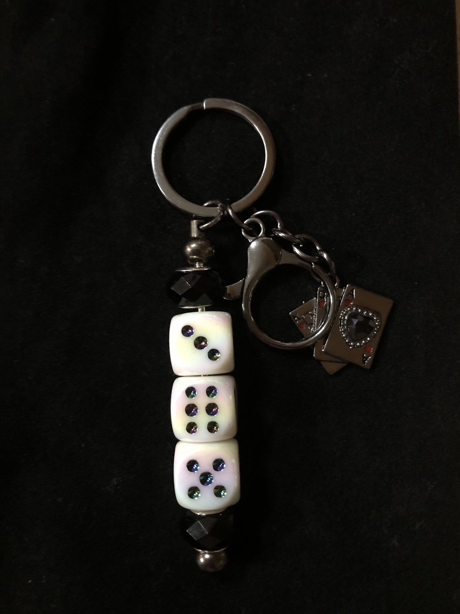 Dice Bead Keychain 