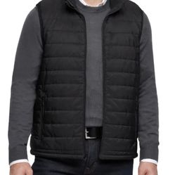 Brand New With Tags Vest Quilted. With pockets On Side . Full zip 