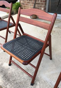 Teak folding chairs