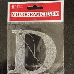 2 Glitter Monogram Ornaments