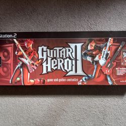 Ps2 Playstation 2 Guitar Hero 2 Game And Guitar Set