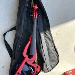 Red Retro Electric Violin