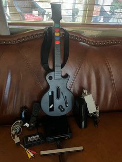 Black Wii Guitar Hero Set