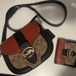 Coach Crossbody Purse With Matching Wallet