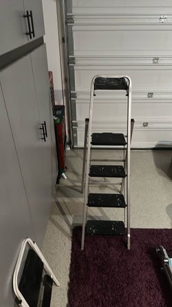4-Step Steel Folding Step Stool Ladder(10 ft. Reach Height)