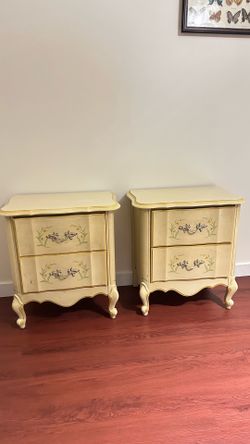 Vintage French provincial nightstands