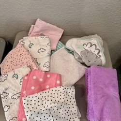 Baby Blanket/Swaddle/Burp Cloth & Towel Bundle