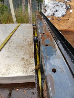 77" x44" x8"  black water tank