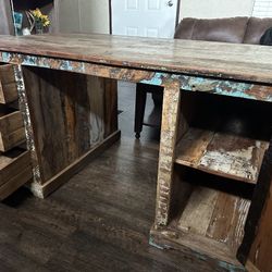 Antique Oak Wood Table 