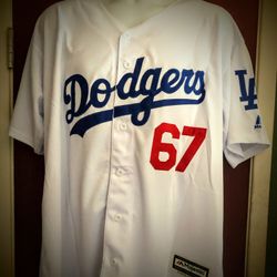 Los Angeles Dodgers #67 Vin Scully Commemorative MLB Baseball Jersey -Small