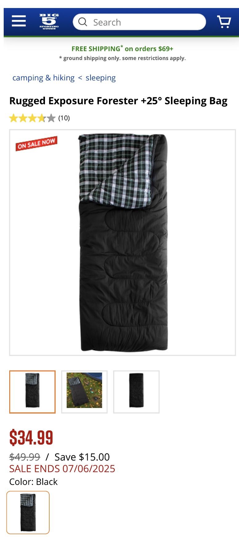 Forester 3 Season Sleeping Bag