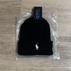 Black White Polo Ralph Lauren Beanie