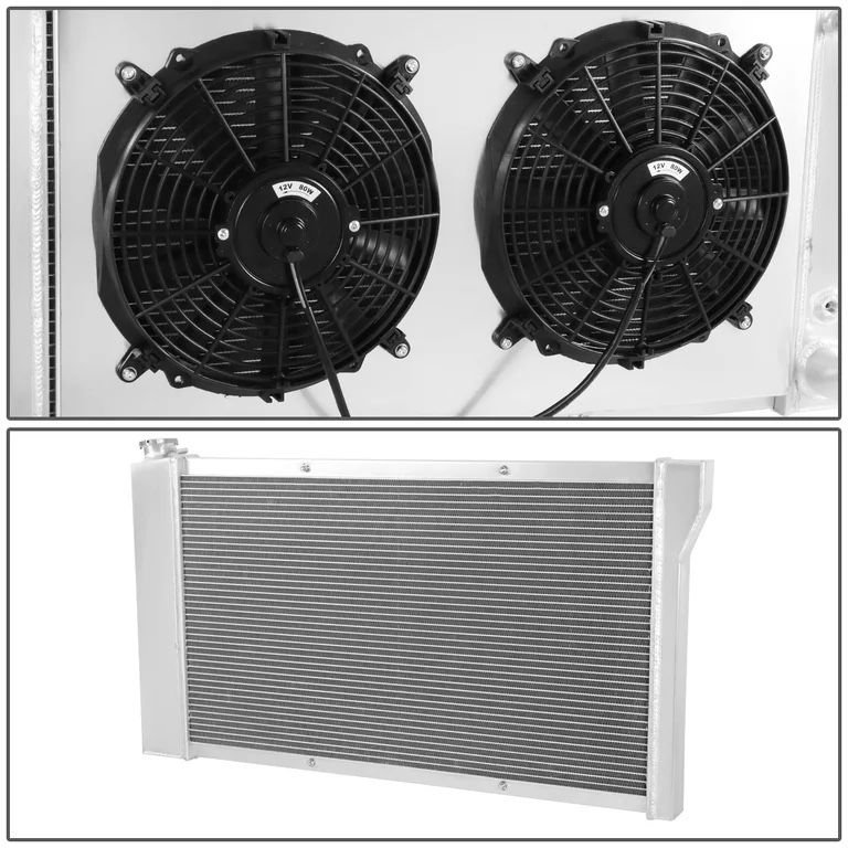 4 Row Radiator fan for 73-87 Chevy GMC C/K 10 20 30 Pickup P20 P30 P2500 P3500