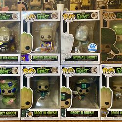 COMPLETE 8 SET Funko Pop Marvel: I Am Groot #1191-1197 & #1219 w/ MINI  Groot for Sale in North Las Vegas, NV - OfferUp