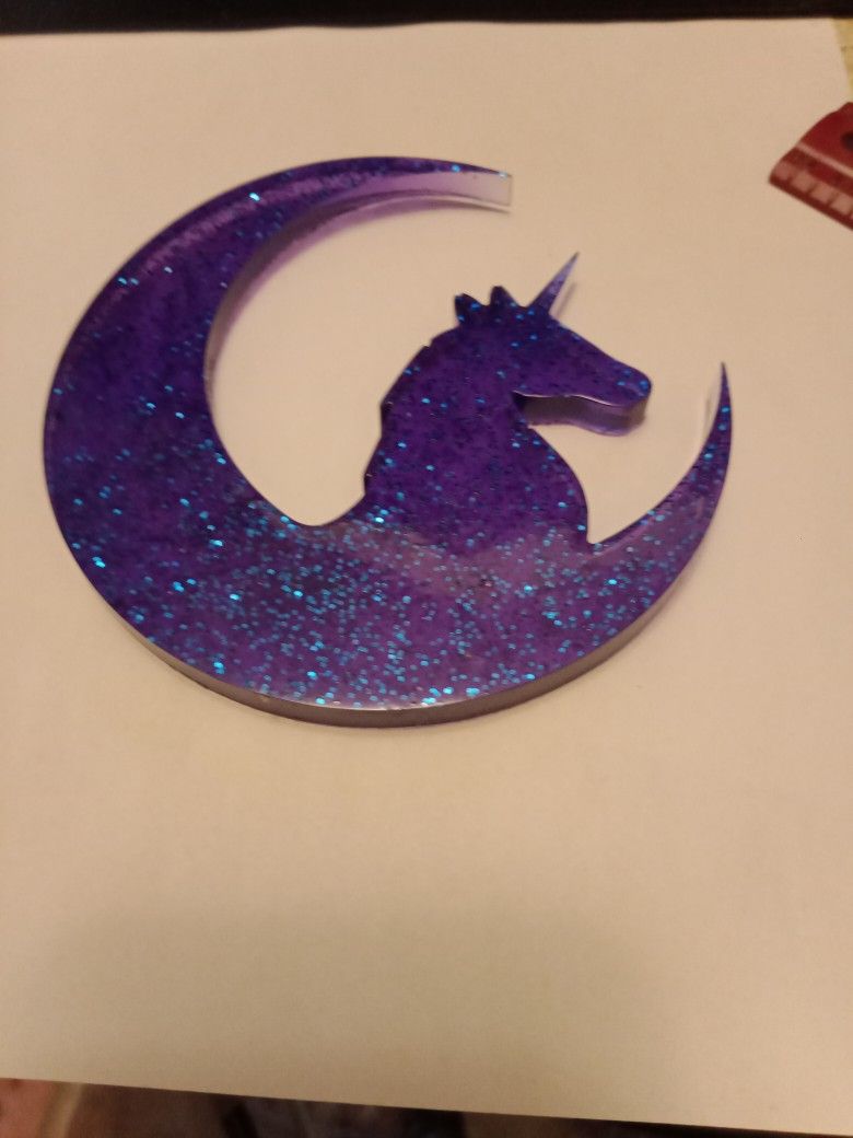 Unicorn Purple Hanging On