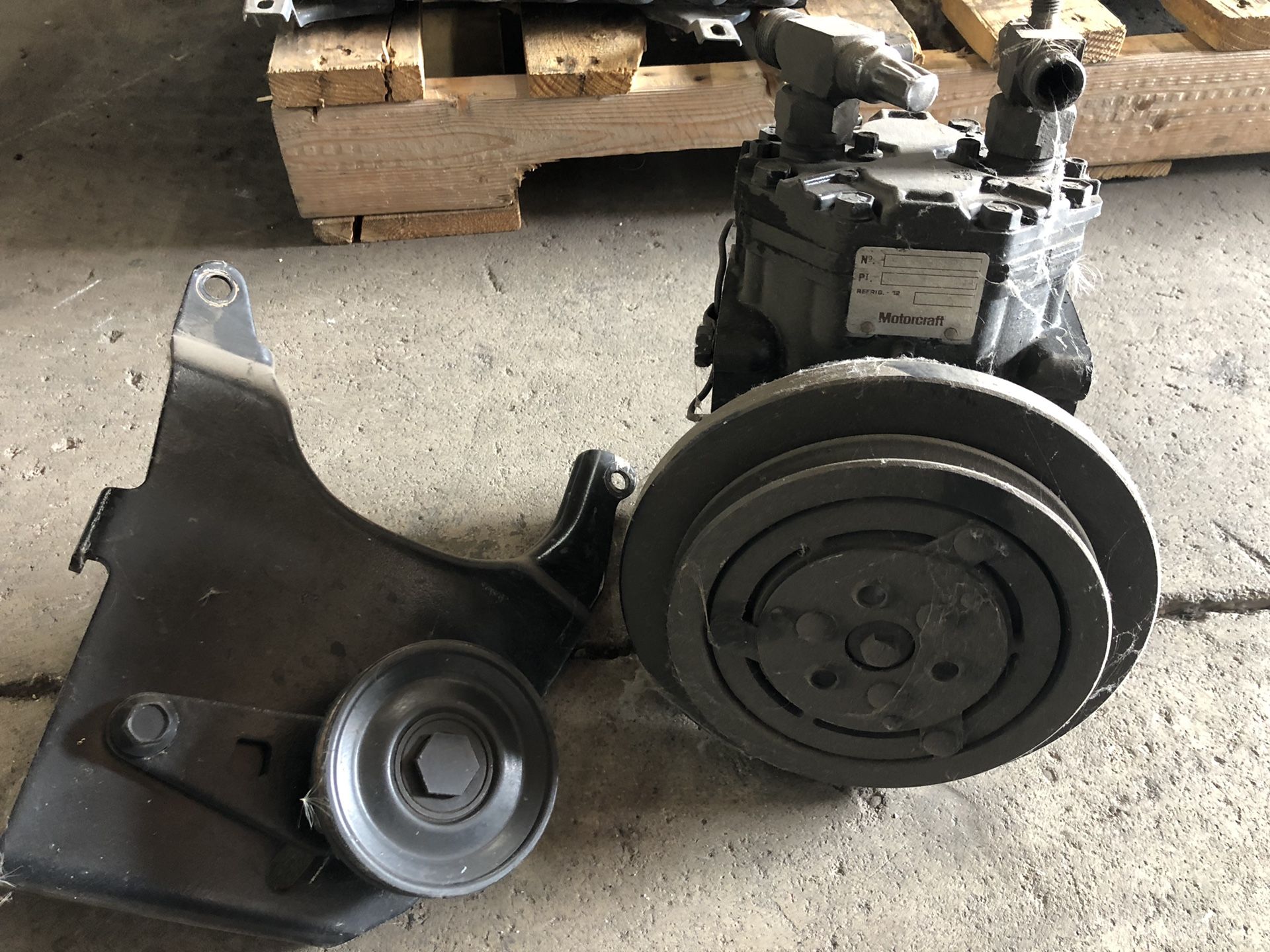 A/C compressor and bracket