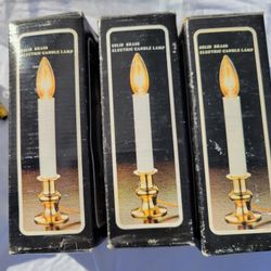 Solid Brass Electric Candle Lamps 
