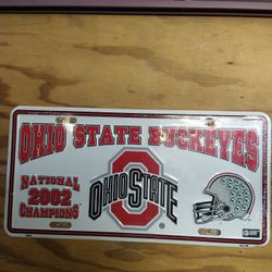 Ohio State Buckeyes National 2002 Champions License Plate