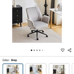 VINGLI Bloom Chair,Comfy Home Office Desk Chair with Wheels & Padded Armrests,Aesthetic Vanity Chair with Back,Height Adjustable Swivel Rolling for Ma